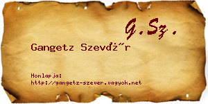 Gangetz Szevér névjegykártya